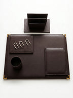 Ensemble de Bureau en cuir Complet - Accessoires de Bureau Pro