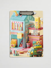 Bloc à Pince A4 avec Motifs Design 3D – Accessoire de Papeterie Tendance
