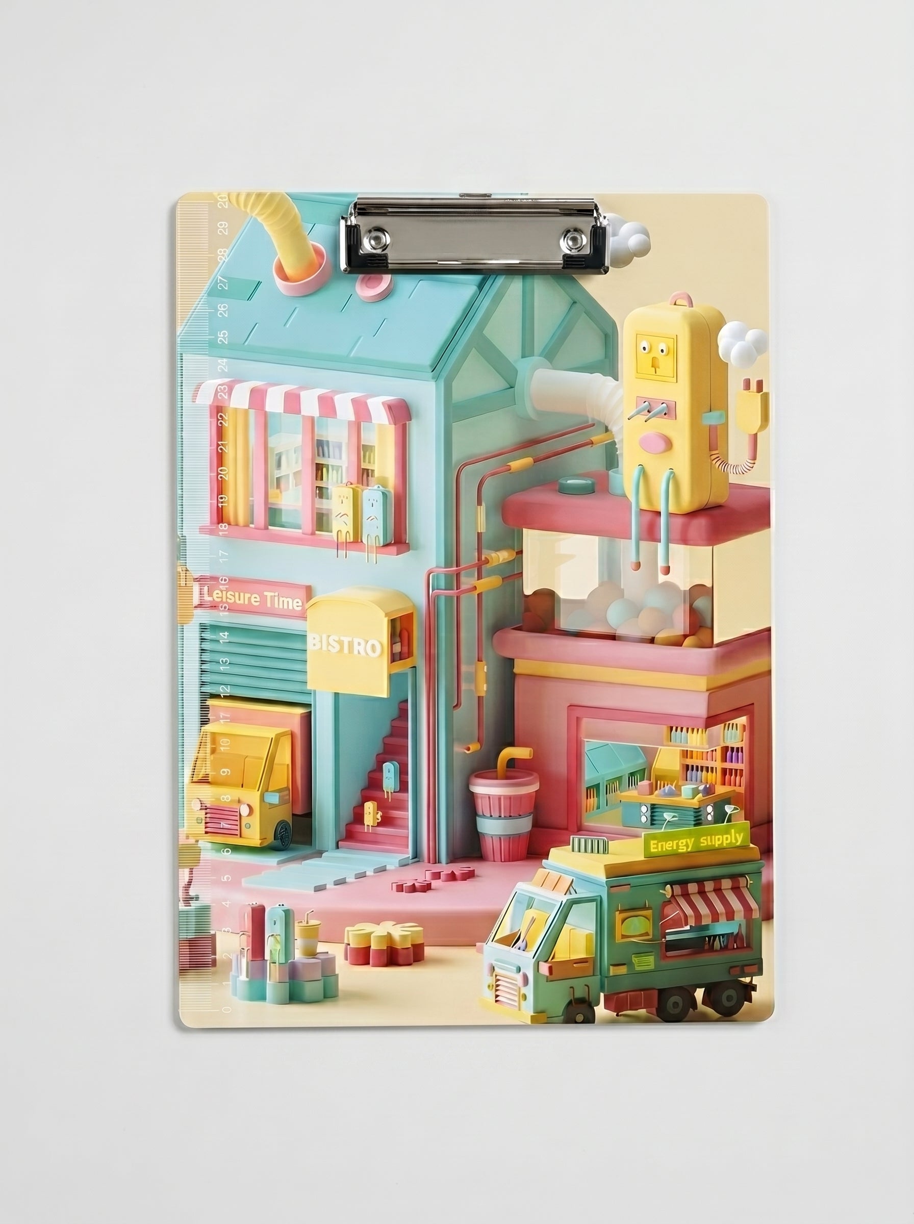 Bloc à Pince A4 avec Motifs Design 3D – Accessoire de Papeterie Tendance