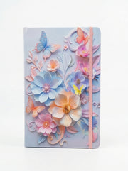 NoteBook A5 200p a fermeture elastique topkall - Édition Papillons et Fleurs
