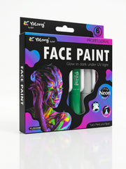 Coffret Crayons : Face Paint Néon UV 6 pcs - Maquillage Fluo