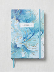 notebook scolaire A5 200p a fermeture elastique - Design Aquarelle Floral Élégant