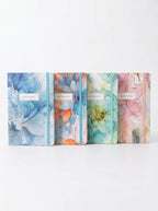 notebook scolaire A6 200p a fermeture elastique - Design Aquarelle Floral Élégant