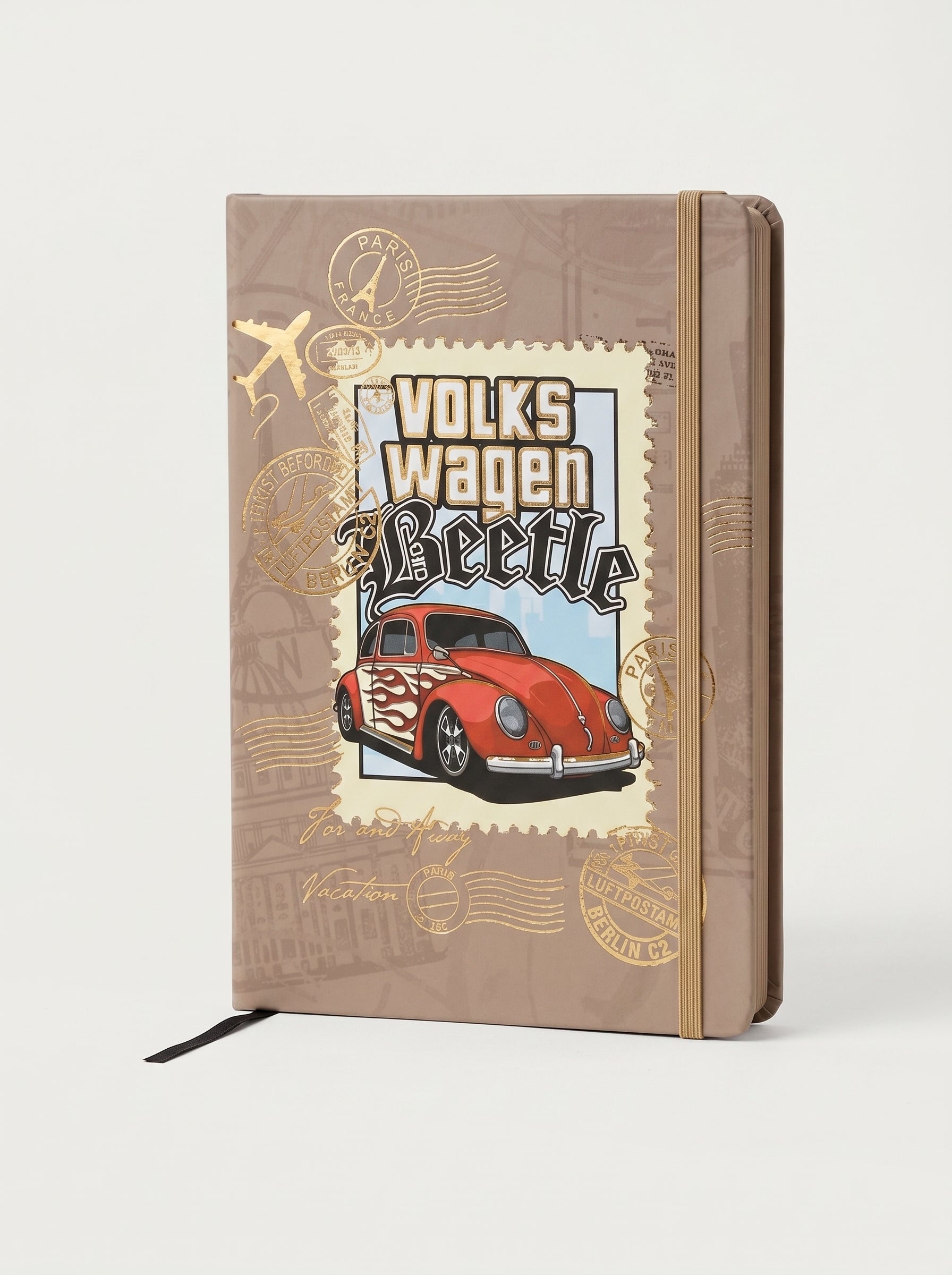 notebook scolaire A6 200p a fermeture elastique - Thème Voitures Rétro & Vintage