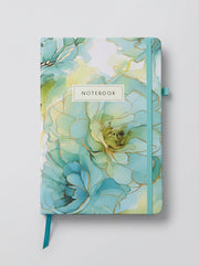 notebook scolaire A5 200p a fermeture elastique - Design Aquarelle Floral Élégant