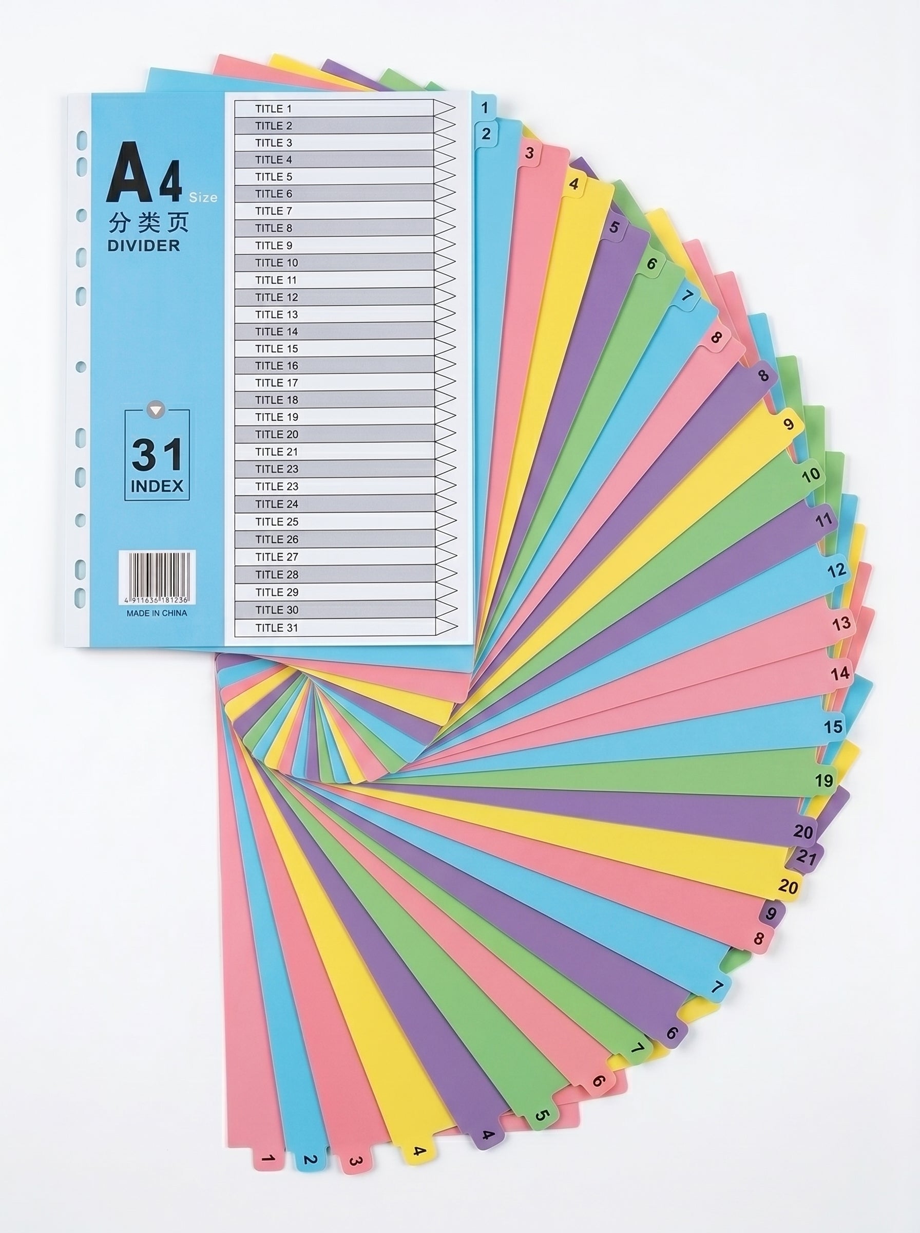 intercalaires Numérique A4 divider FB - Organiseur Bureau