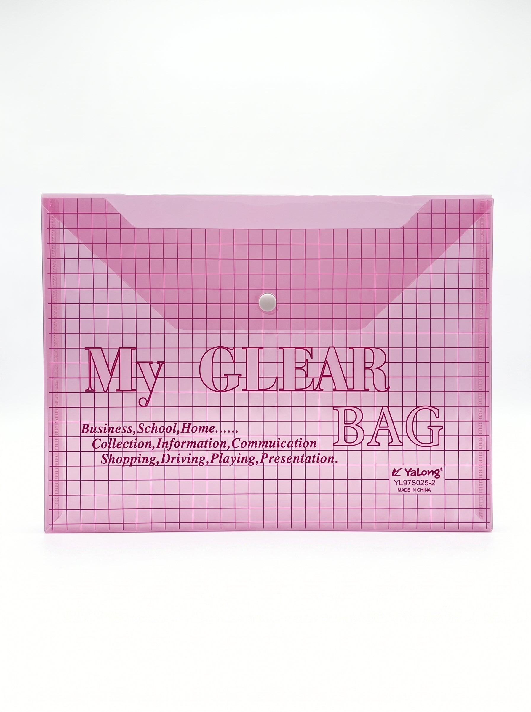 Enveloppe Plastique à Bouton Pression - Chemise Porte-Document pour Bureau et École