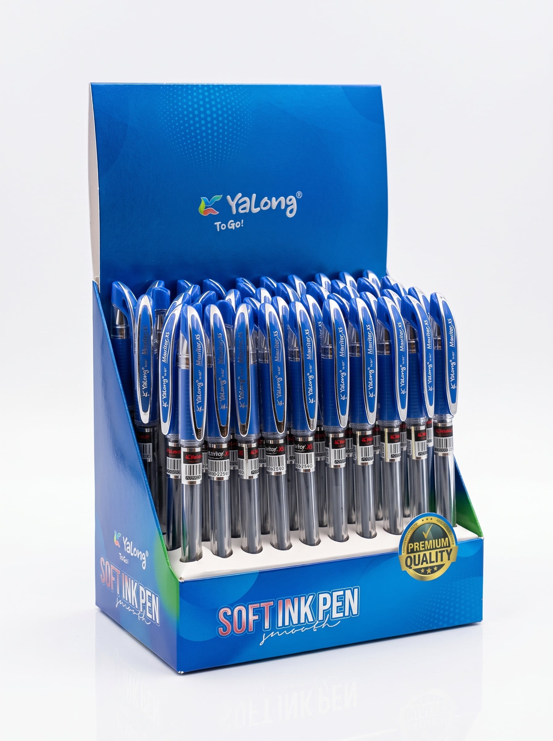 Stylo à Bille Encre Douce Bleu 0,7 mm Yalong – Matériel d'Écriture Pro