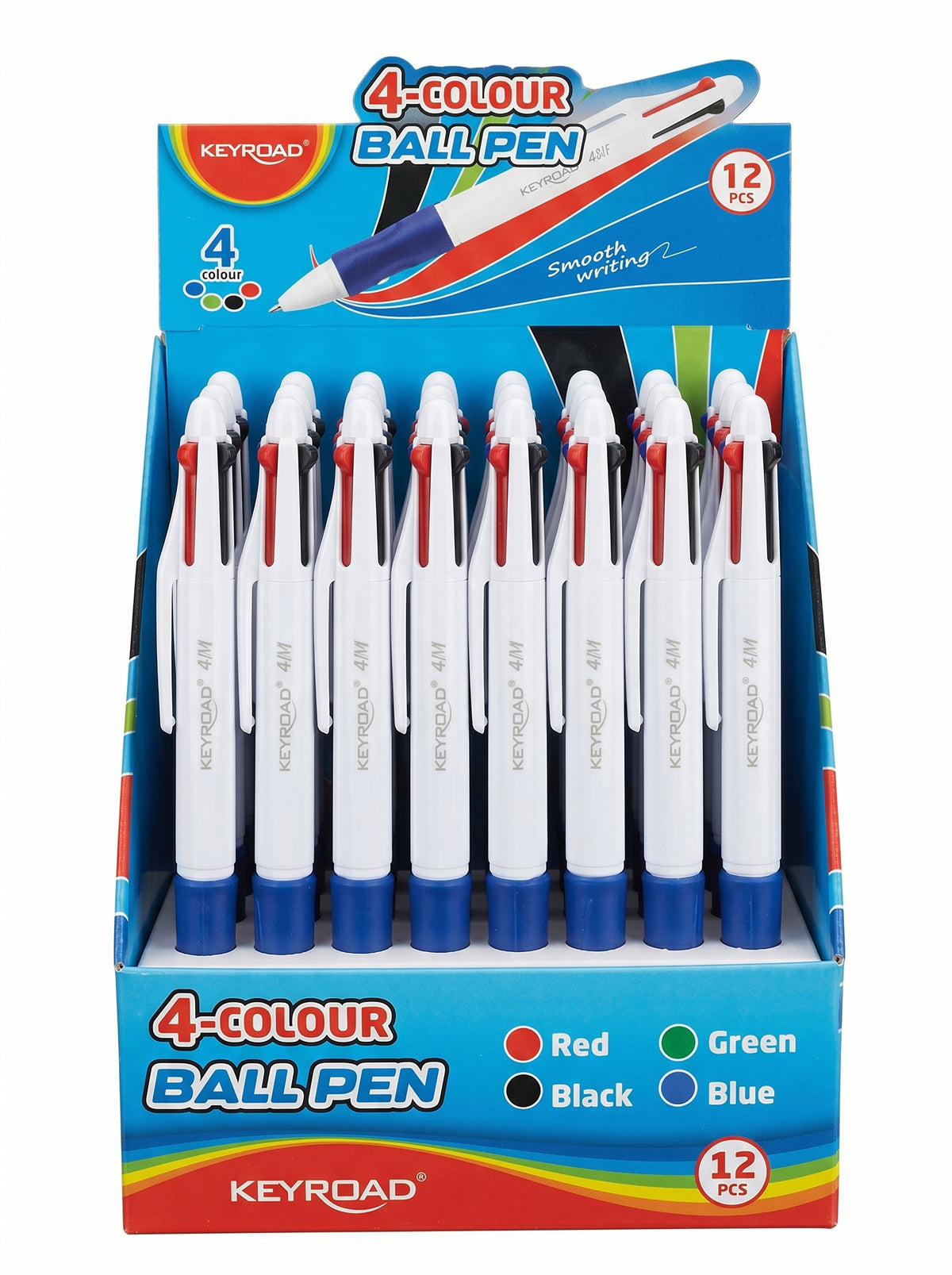 Stylo à Bille 4 Couleurs Keyroad – Fournitures Scolaires et Bureau