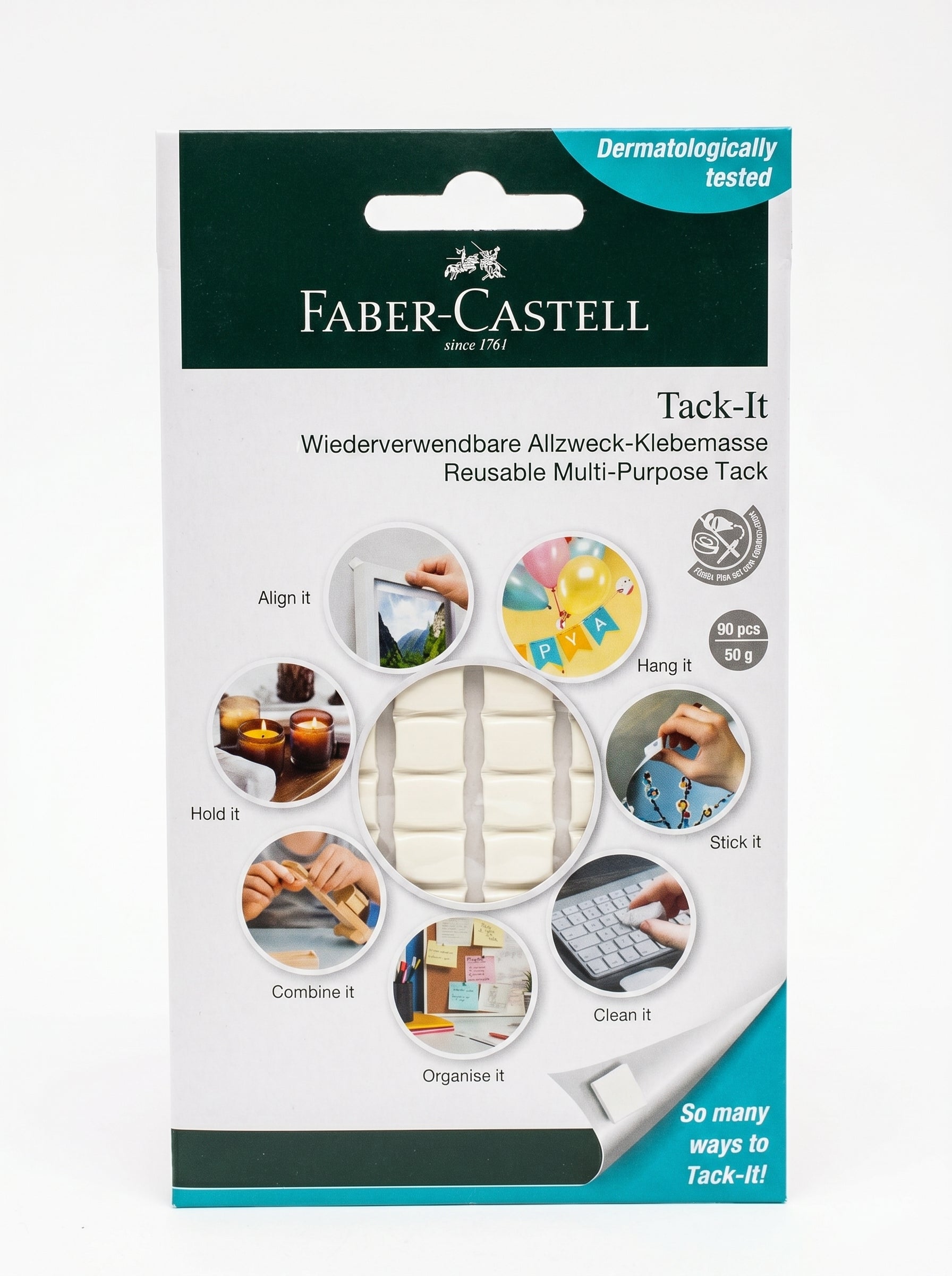 Pack de 90 pastilles Patafix Tack-it Faber-Castell pour fixation murale. Image principale du produit