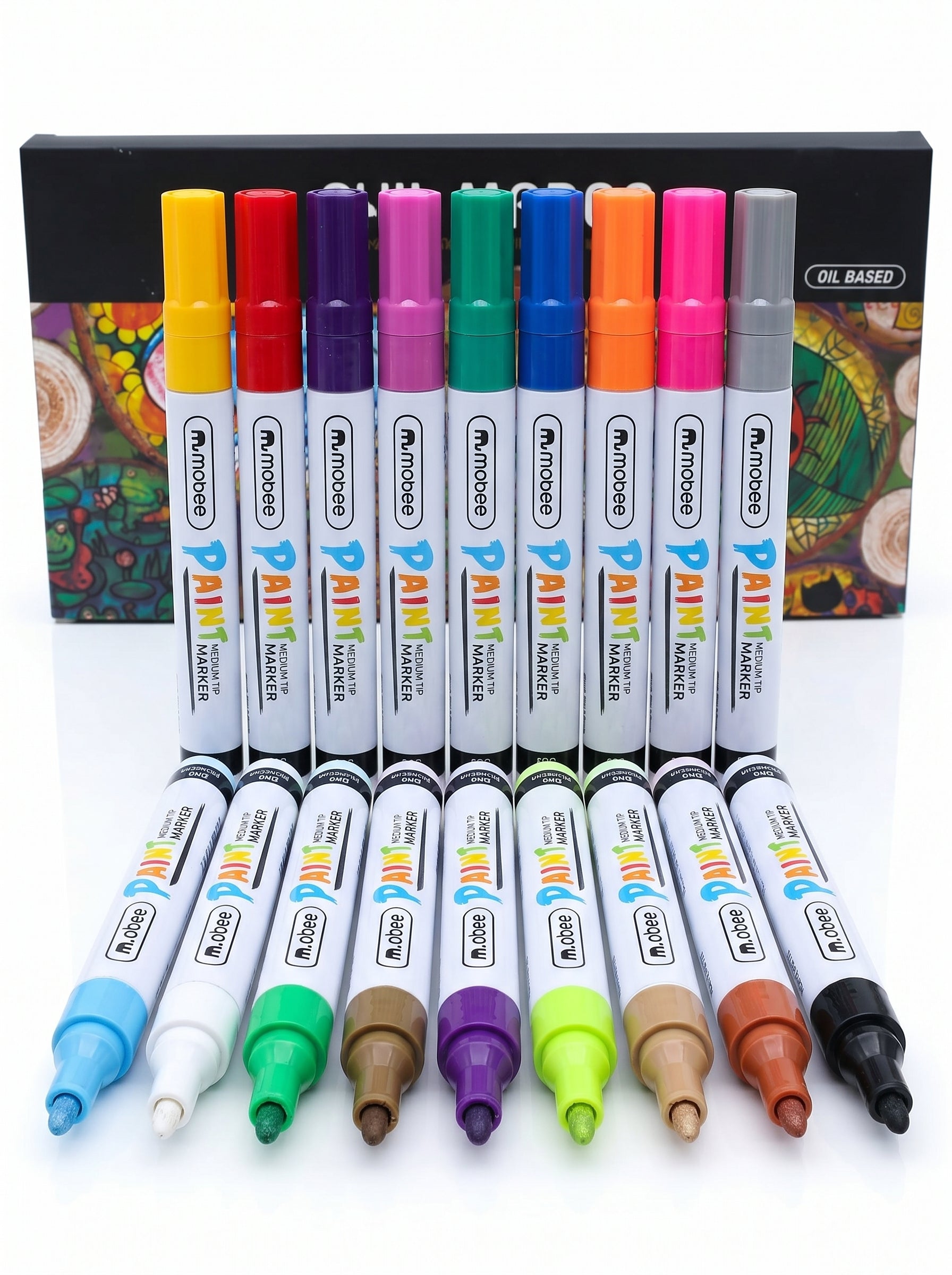 Marqueurs Peinture à l'Huile Mobee - 18 Couleurs (Paint Marker)