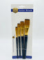 Pinceau plat large peinture - Set de 4 pinceaux beaux-arts haute qualité