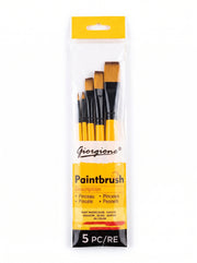 Lot de 5 Pinceaux Plats Simples GIORGIONE