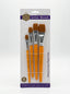 Set 4 pinceaux plats Keep Smiling - Tailles 2, 4, 8, 12