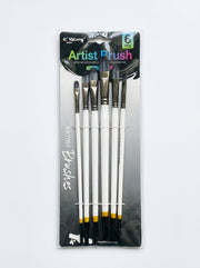 Pinceau plat simple 6pcs / Yalong to go