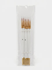 Pinceaux fins de précision 6 pcs – Assortiment complet pour artistes