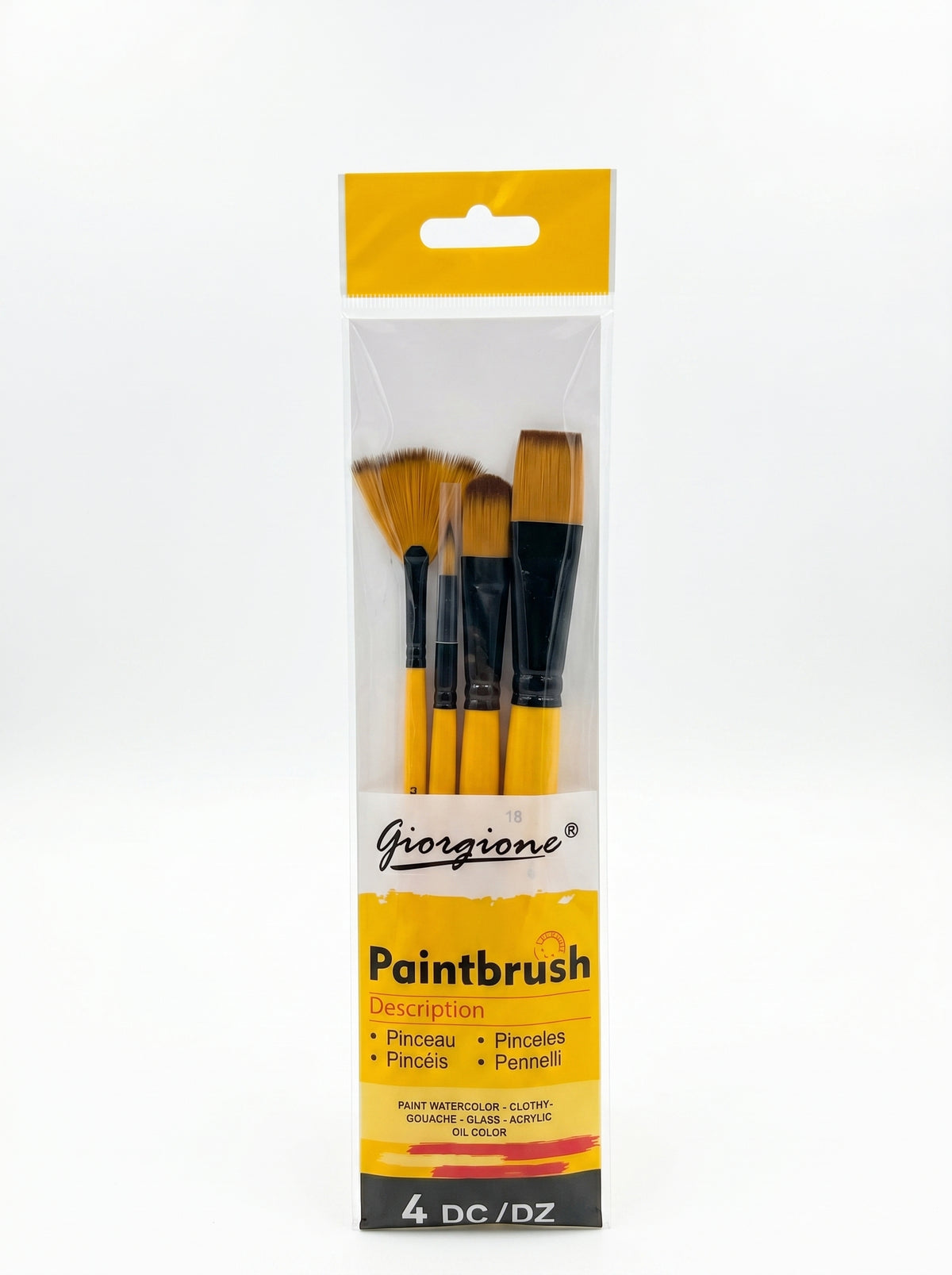Set de 4 Pinceaux Ronds Simples GIORGIONE