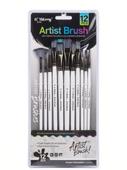 Pinceau différents modèles 12pcs / Yalong - Kit complet pour peinture