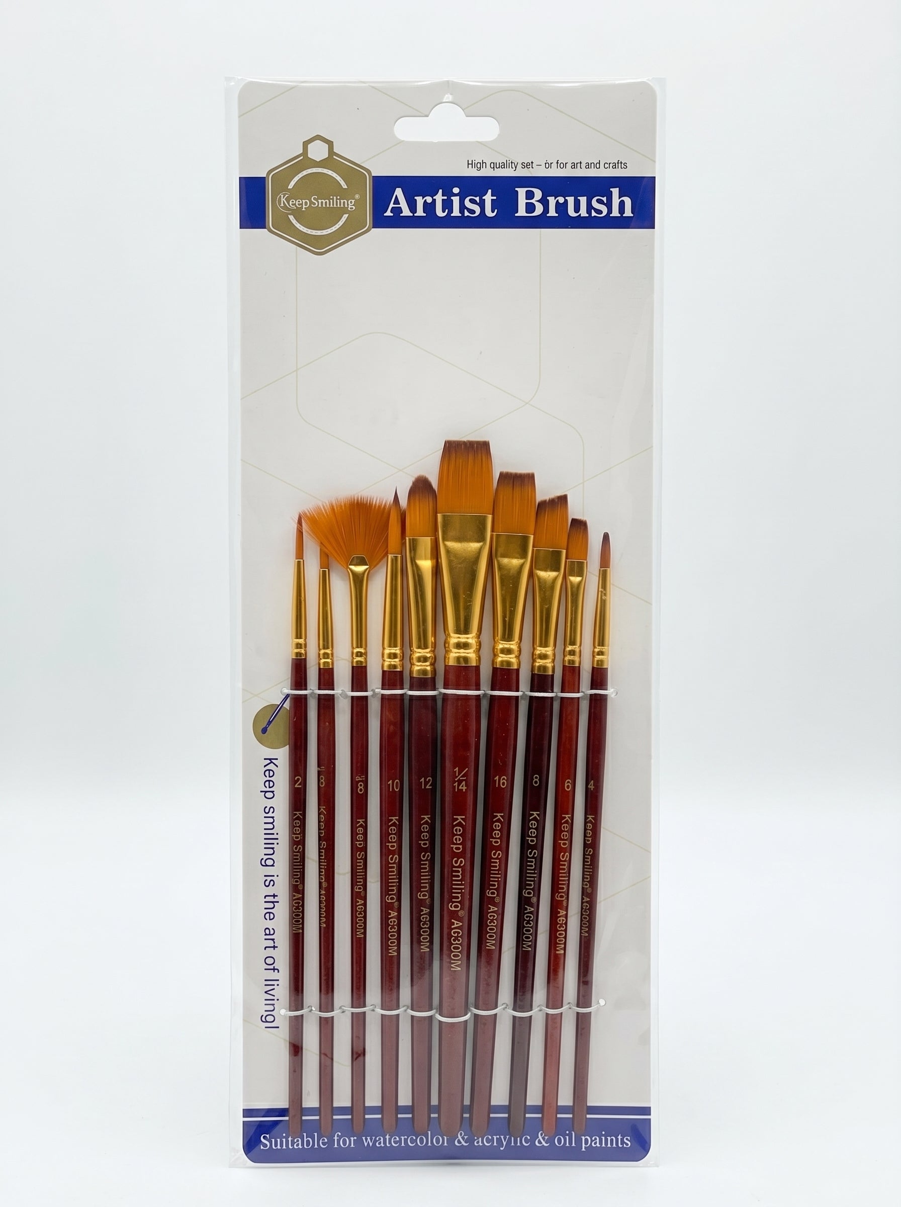 Pinceau déférent models 10pcs / Keep Smiling - Set Complet pour Peinture