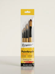Lot de 4 Pinceaux Ronds Simples GIORGIONE - Kit de Peinture