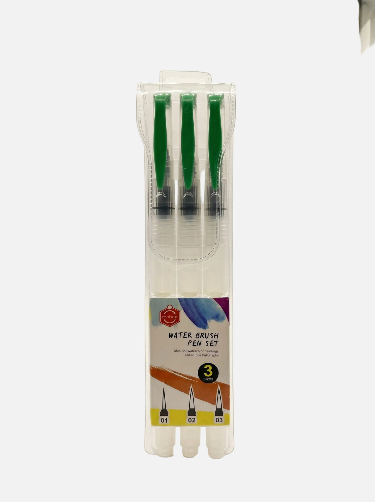 Pinceau à réservoir d'eau 3pcs / Keep Smiling - Set de Pinceaux Aquarelle