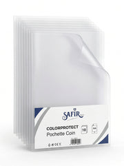 Pochette de Coin Plastique 10pcs - Format A4 Transparent