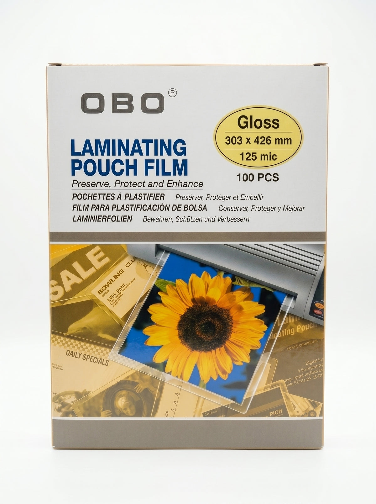 Pochette à Plastifier : papier laminating pouches film A3 125mic 303*426mm / 100pcs