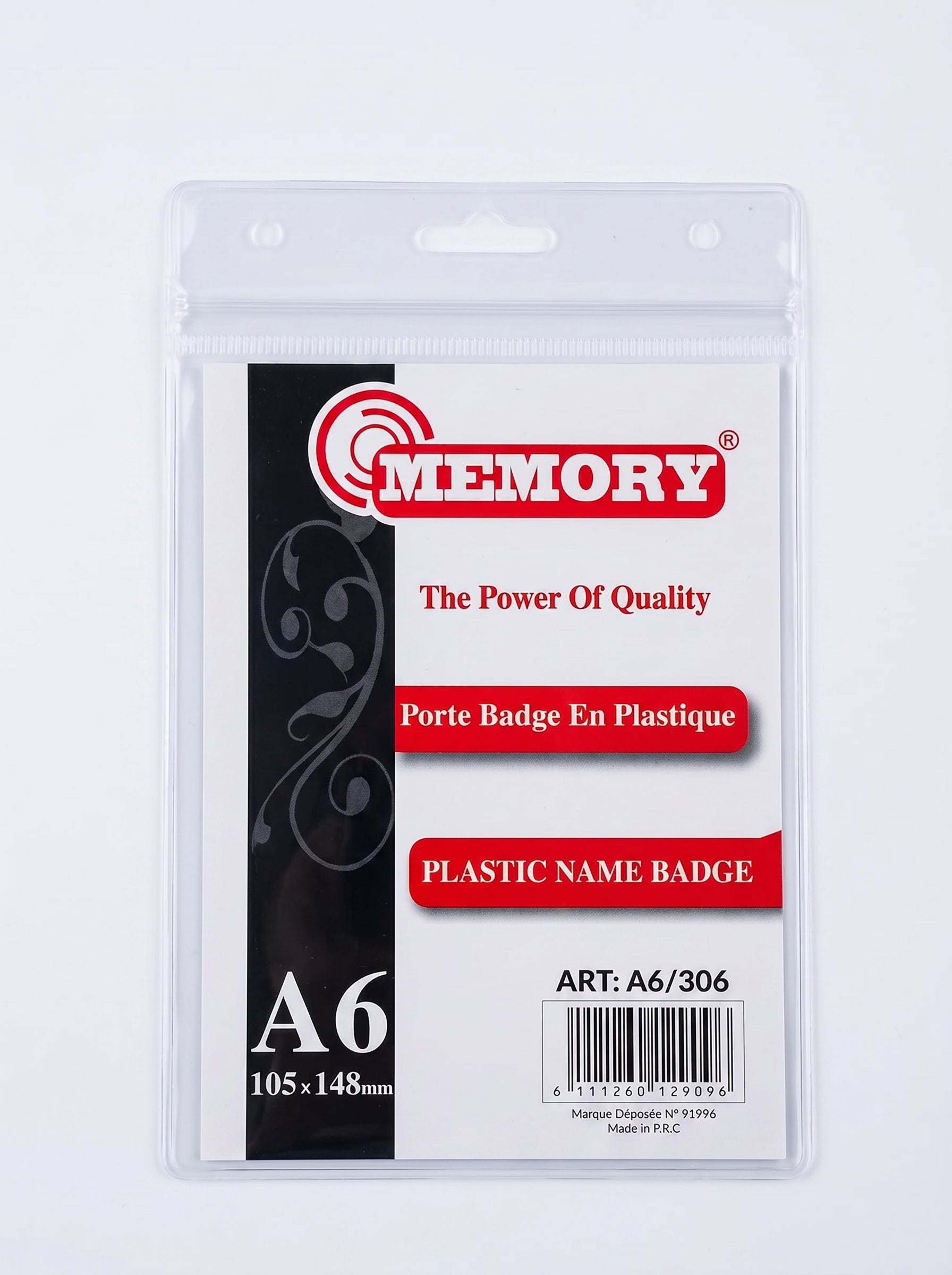Badge en plastique 105*148mm / memory - Format A6