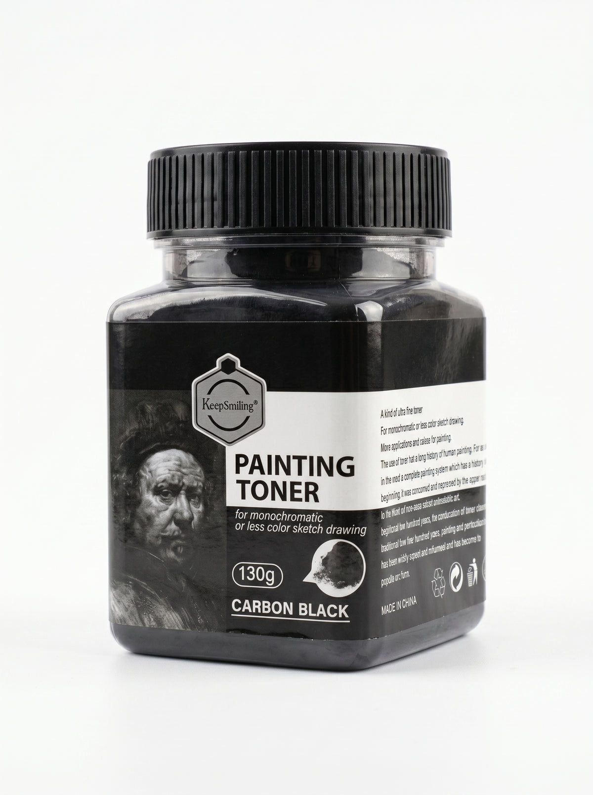 Poudre de carbone dessin 130 g – Pigment noir intense pour artistes