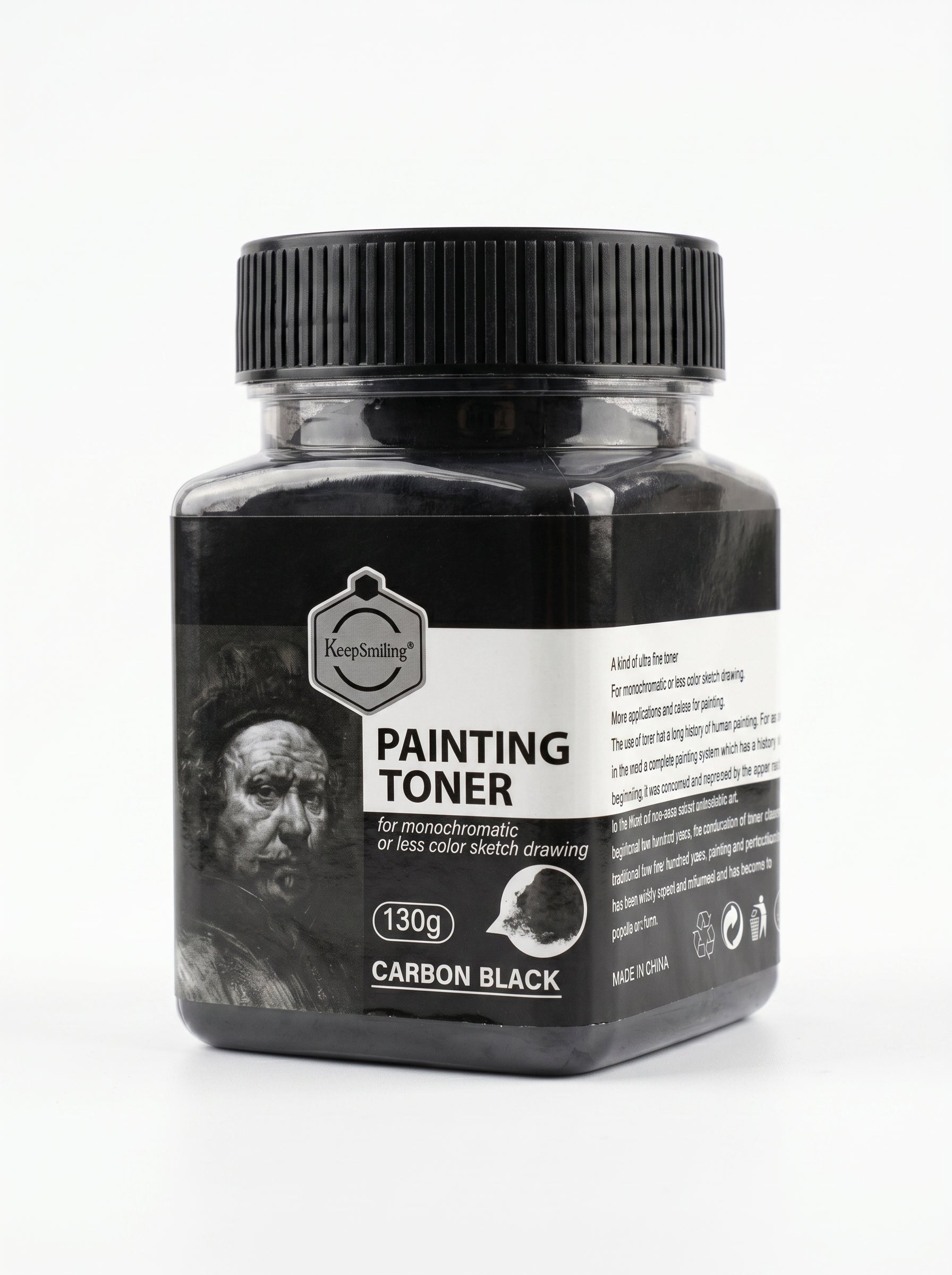 Poudre de carbone dessin 130 g – Pigment noir intense pour artistes