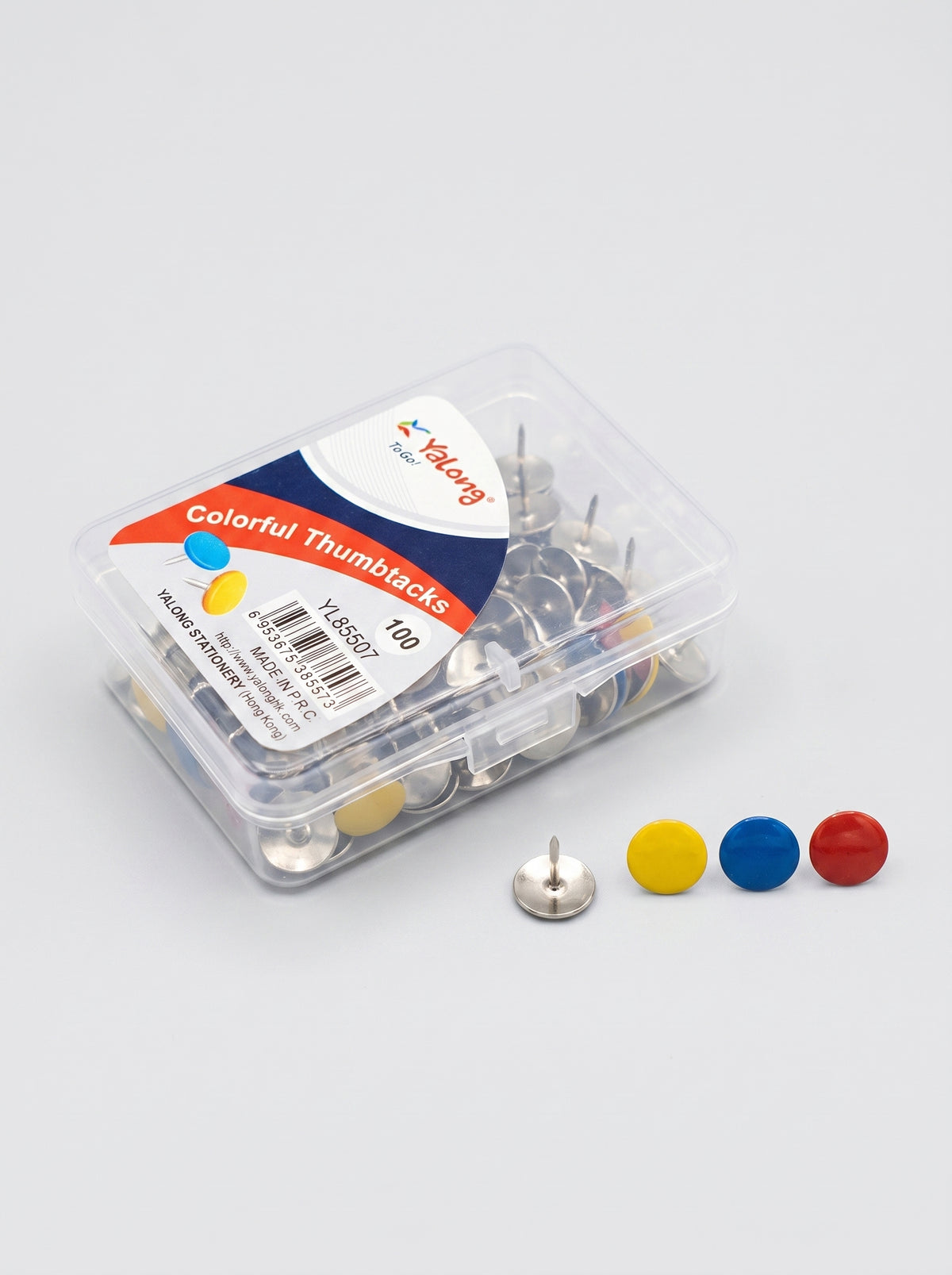 Punaise 100pcs Multicolore | Punaises de Fixation pour Tableau et Bureau