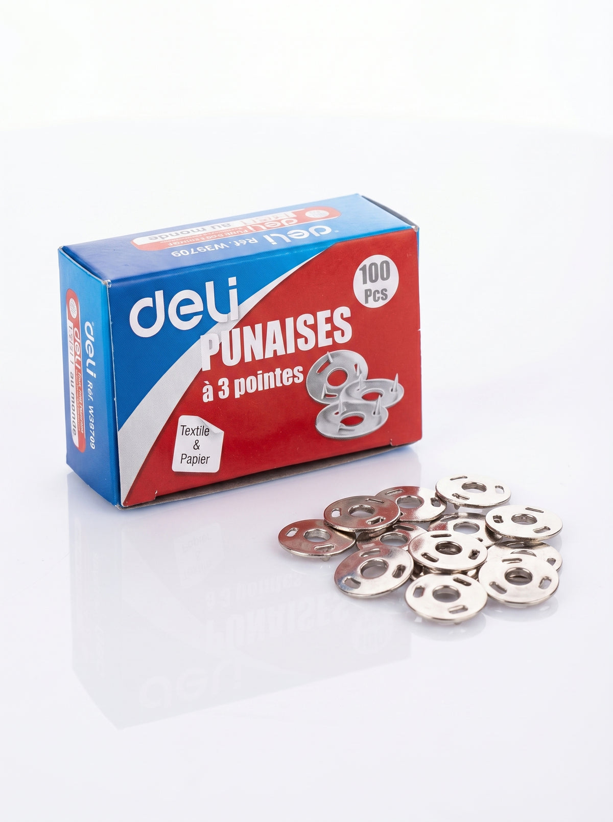 Punaises 3 Pointes 100pcs | Punaises de Bureau Haute Qualité