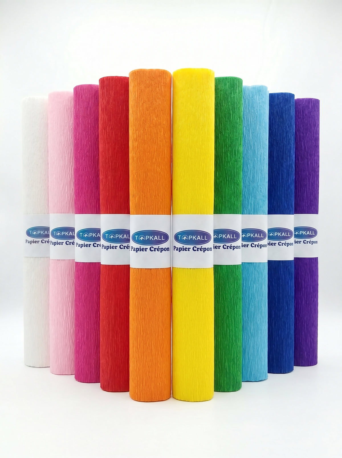 Rouleau de Papier Crépon Couleurs Assorties | Format XL 200 x 50 cm