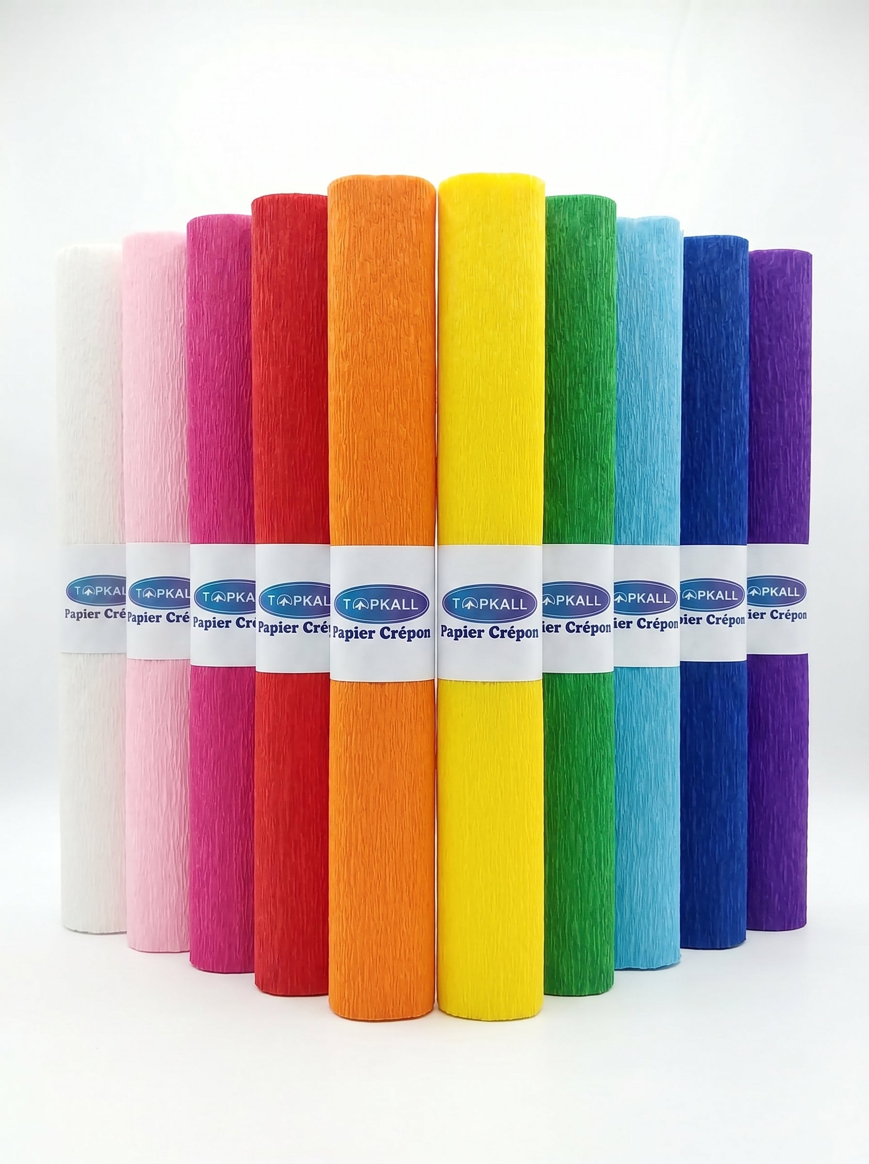Rouleau de Papier Crépon Couleurs Assorties | Format XL 200 x 50 cm