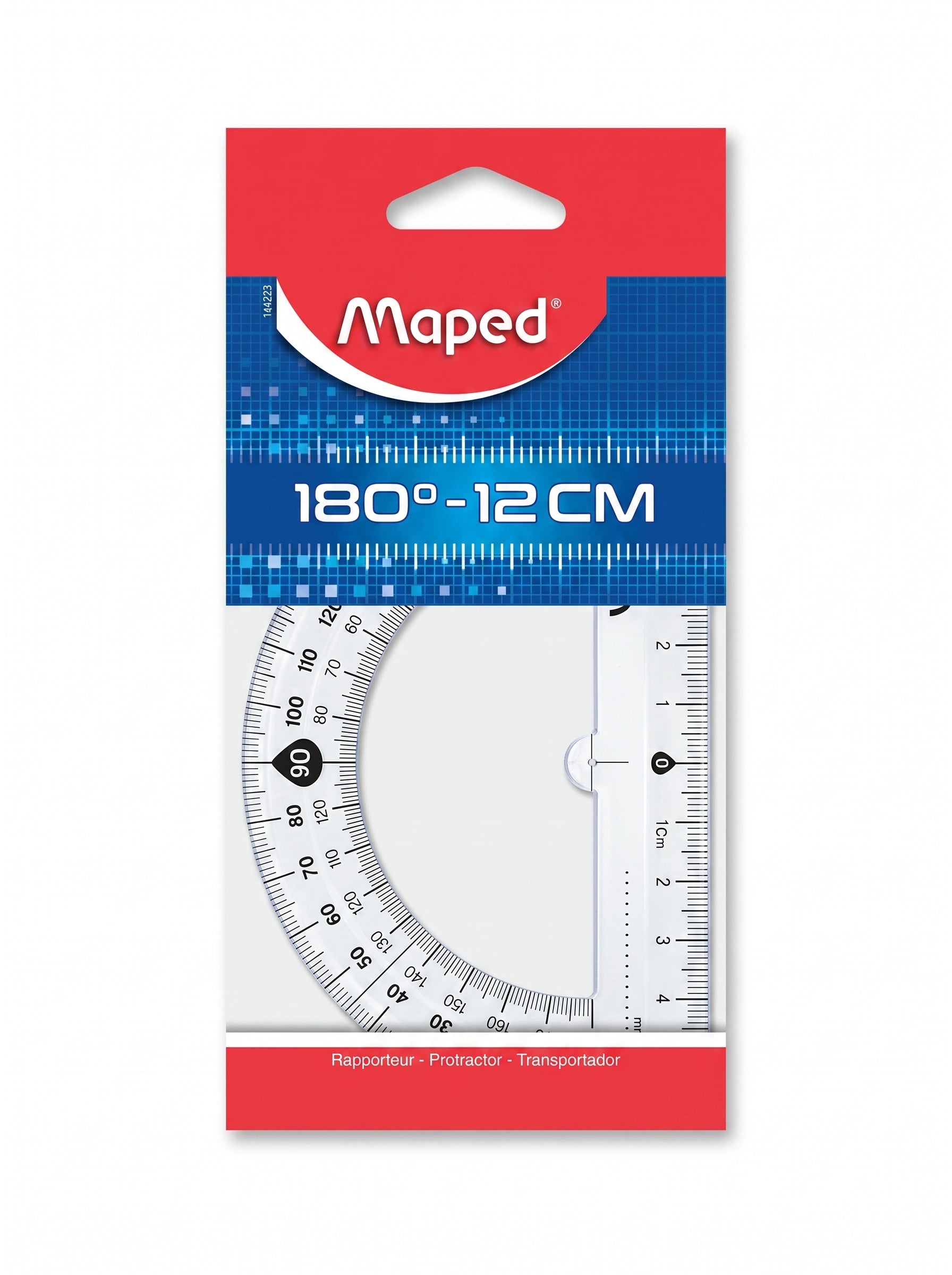 Rapporteur 180° 12 cm Cristal Maped | Matériel de Géométrie