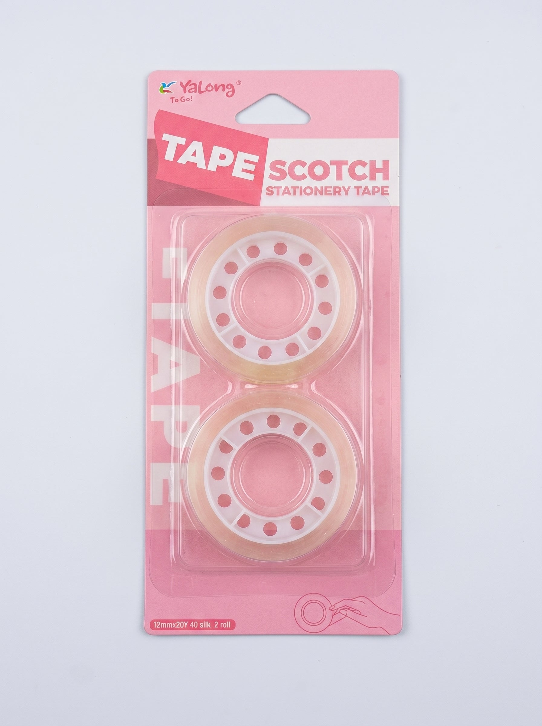 Lot de 2 Scotch transparent 1.2 cm 20 yards – Fournitures Yalong