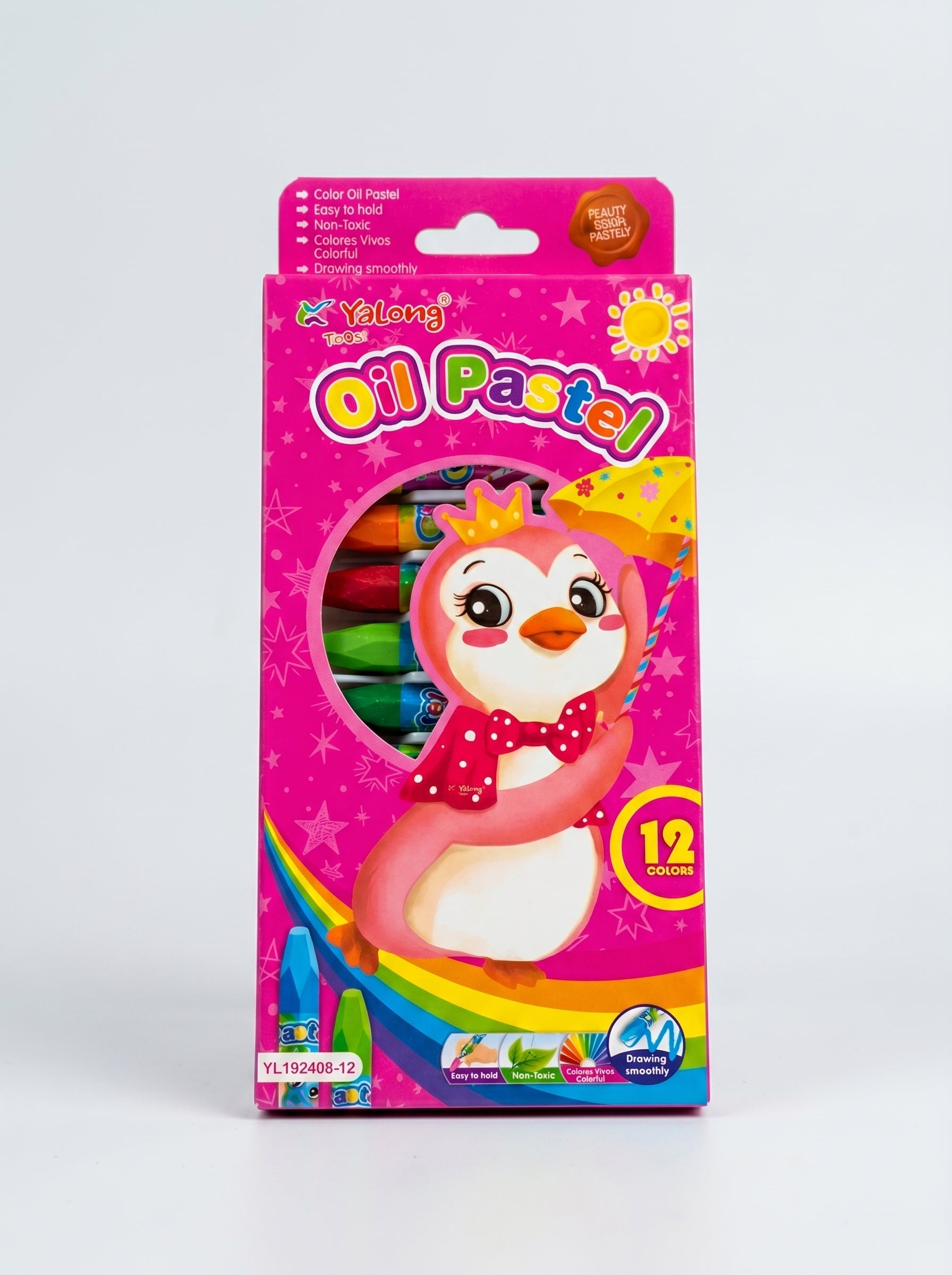 Crayons pastels à l’huile 12 pièces Yalong – Couleurs Vives et Onctueuses