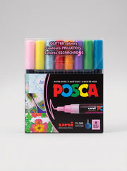 Set Posca Glitter 8 pièces - Marqueurs peinture pailletés multi-supports