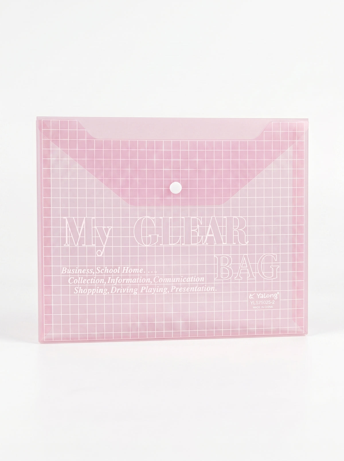 Enveloppe Plastique à Bouton Pression - Chemise Porte-Document pour Bureau et École