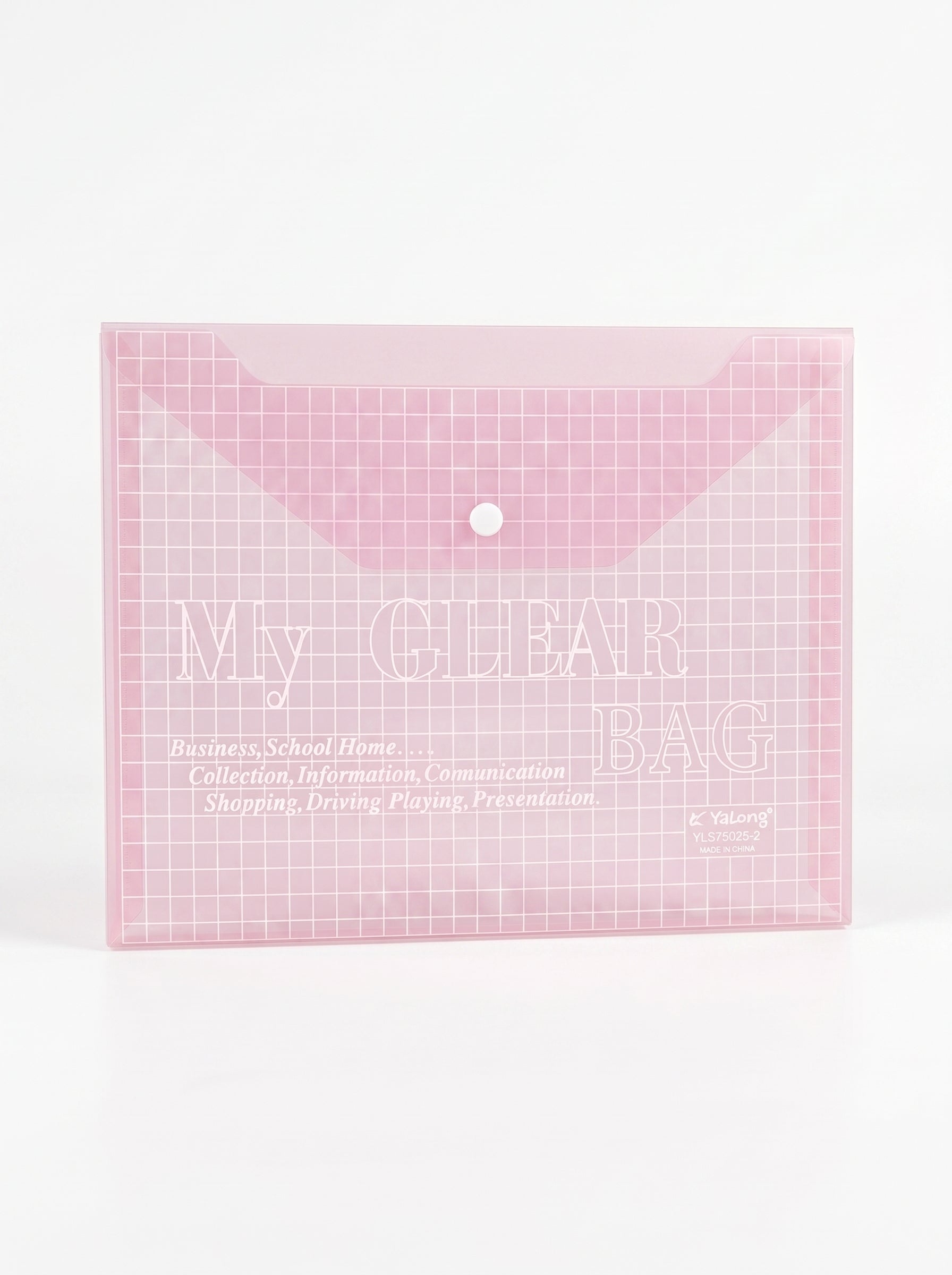 Enveloppe Plastique à Bouton Pression - Chemise Porte-Document pour Bureau et École