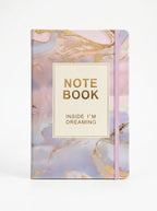 NoteBook A5 200p a fermeture Elastique TOPKALL - Collection Marbre et Or