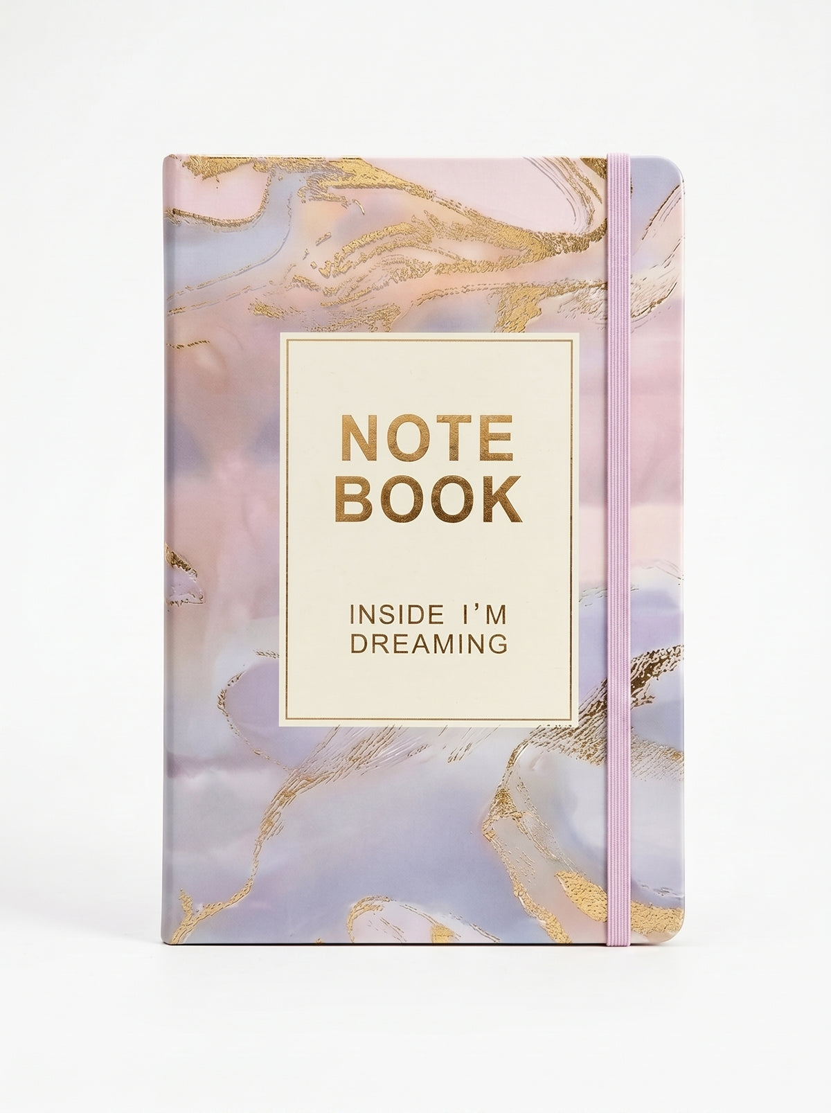 NoteBook A5 200p a fermeture Elastique TOPKALL - Collection Marbre et Or
