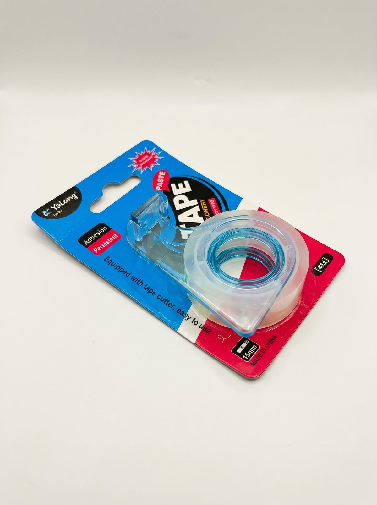 Dévidoir avec Ruban Adhésif Transparent 15mm × 10 Yards