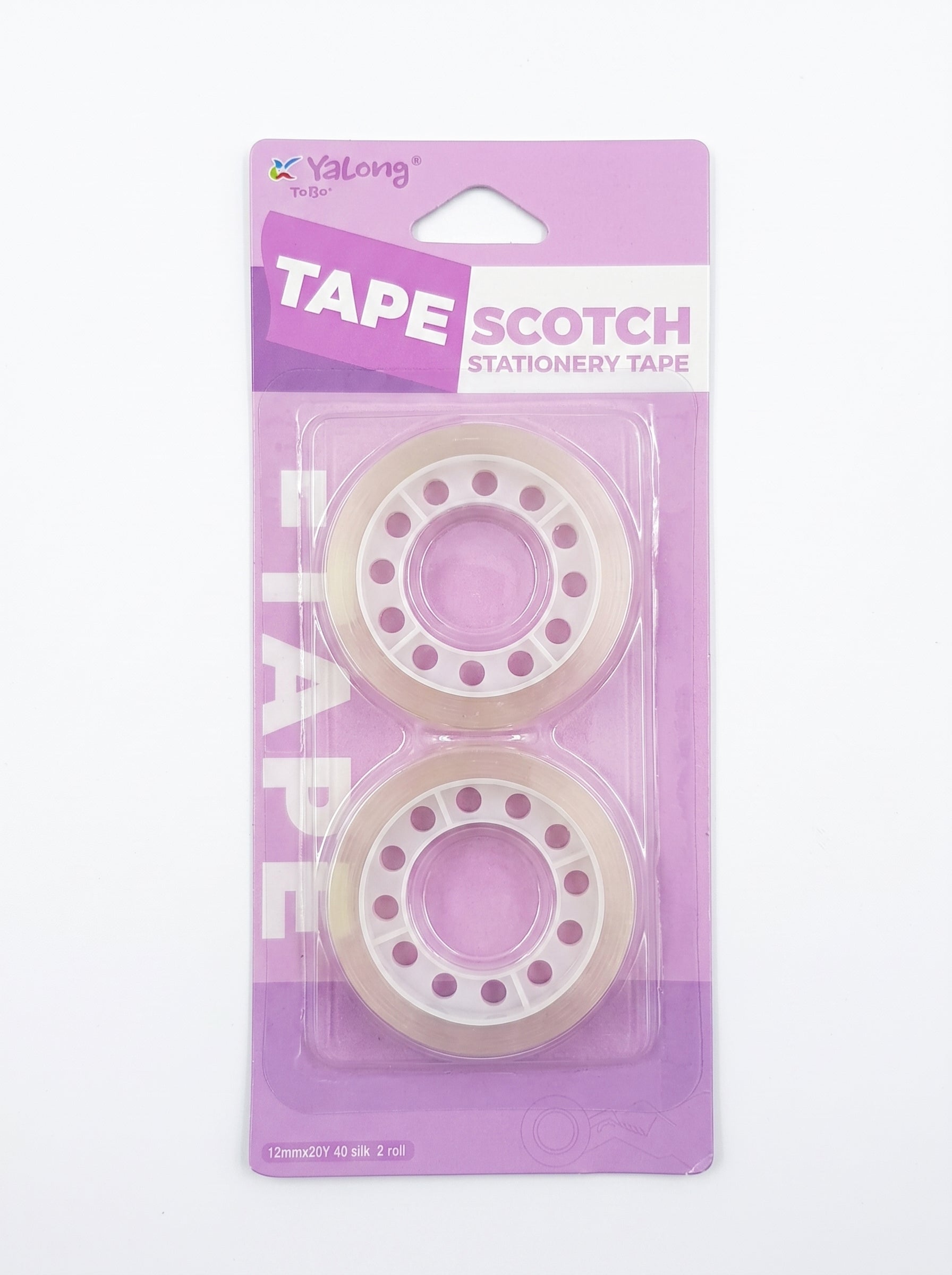Lot de 2 Scotch transparent 1.2 cm 20 yards – Fournitures Yalong Image secondaire du produit