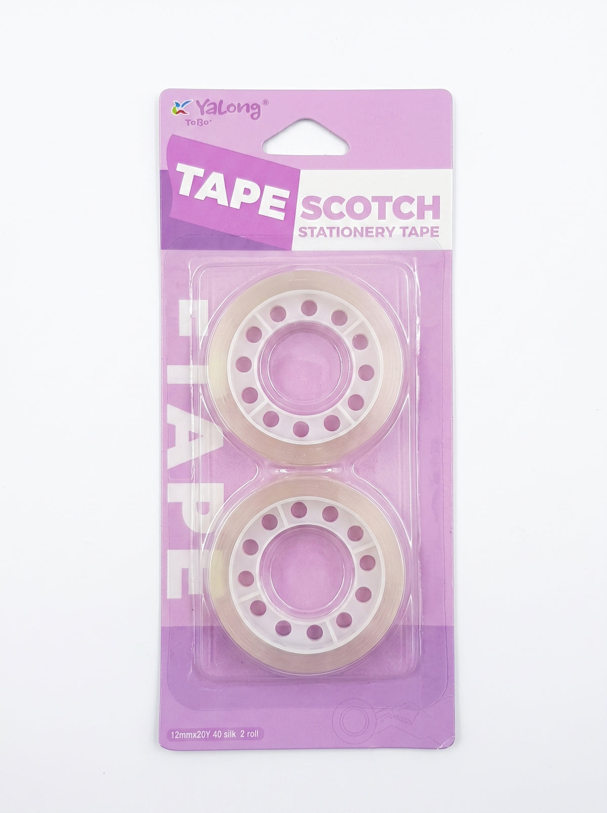 Lot de 2 Scotch transparent 1.2 cm 20 yards – Fournitures Yalong
