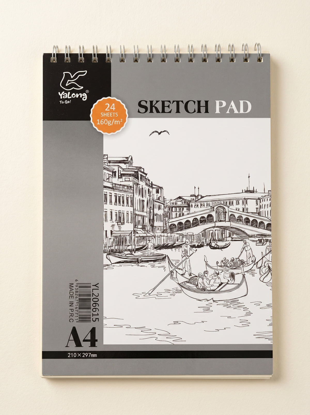 Sketch pad Yalong A4 - Carnet dessin spirale 160g robuste