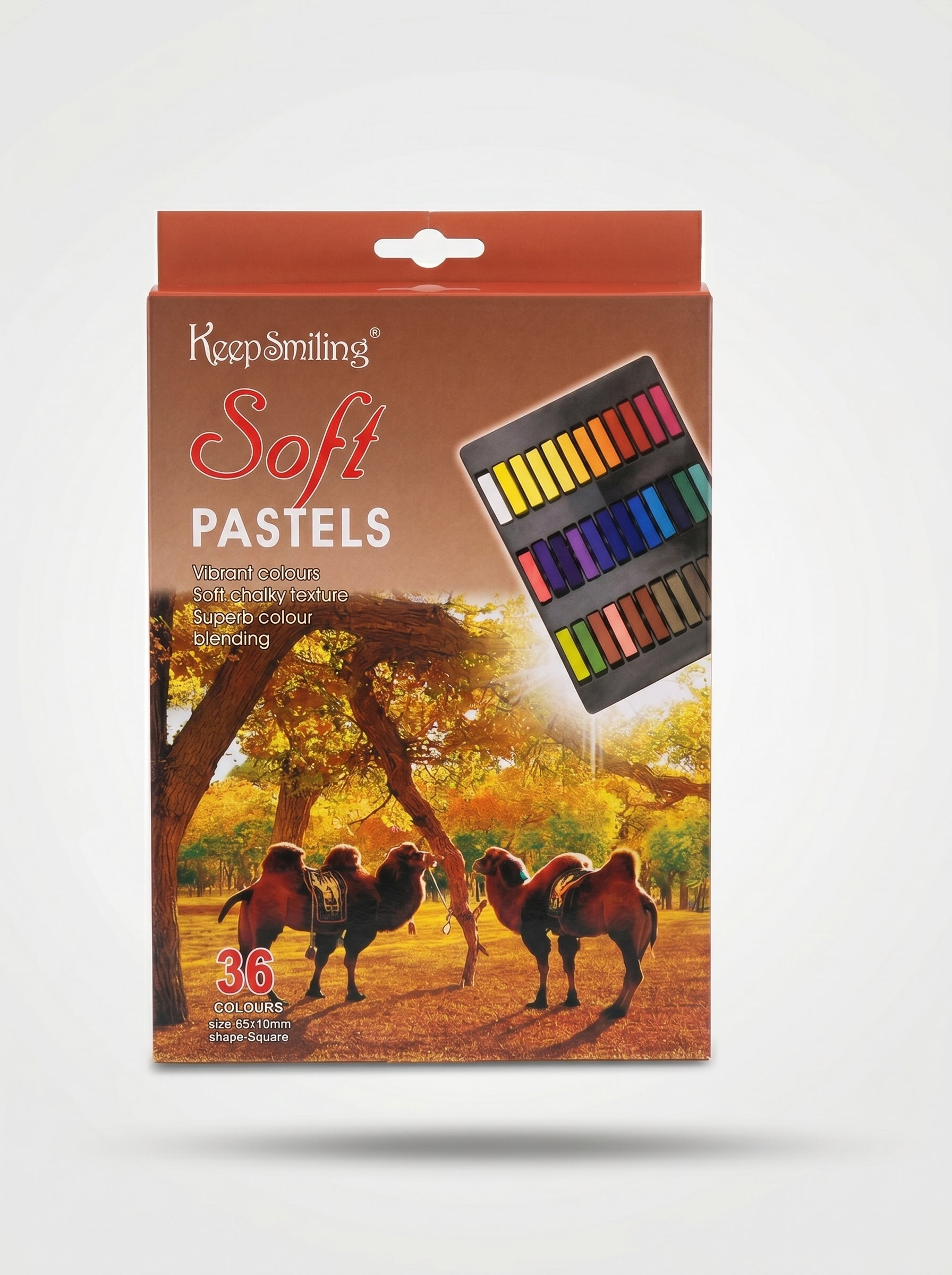 Crayons couleur soft pastels Keep Smiling - Coffret 36 Pièces