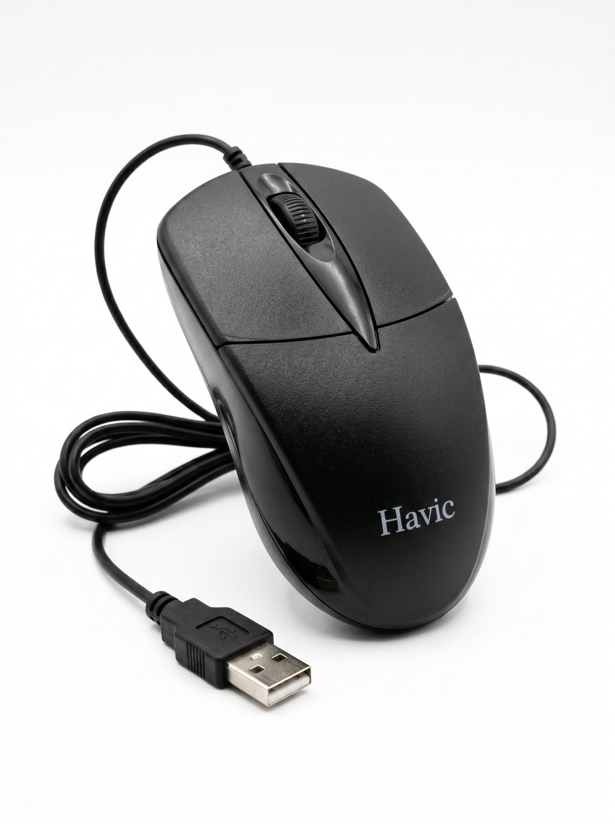 Souris optique haute précision Havit, design ergonomique pour usage bureautique.