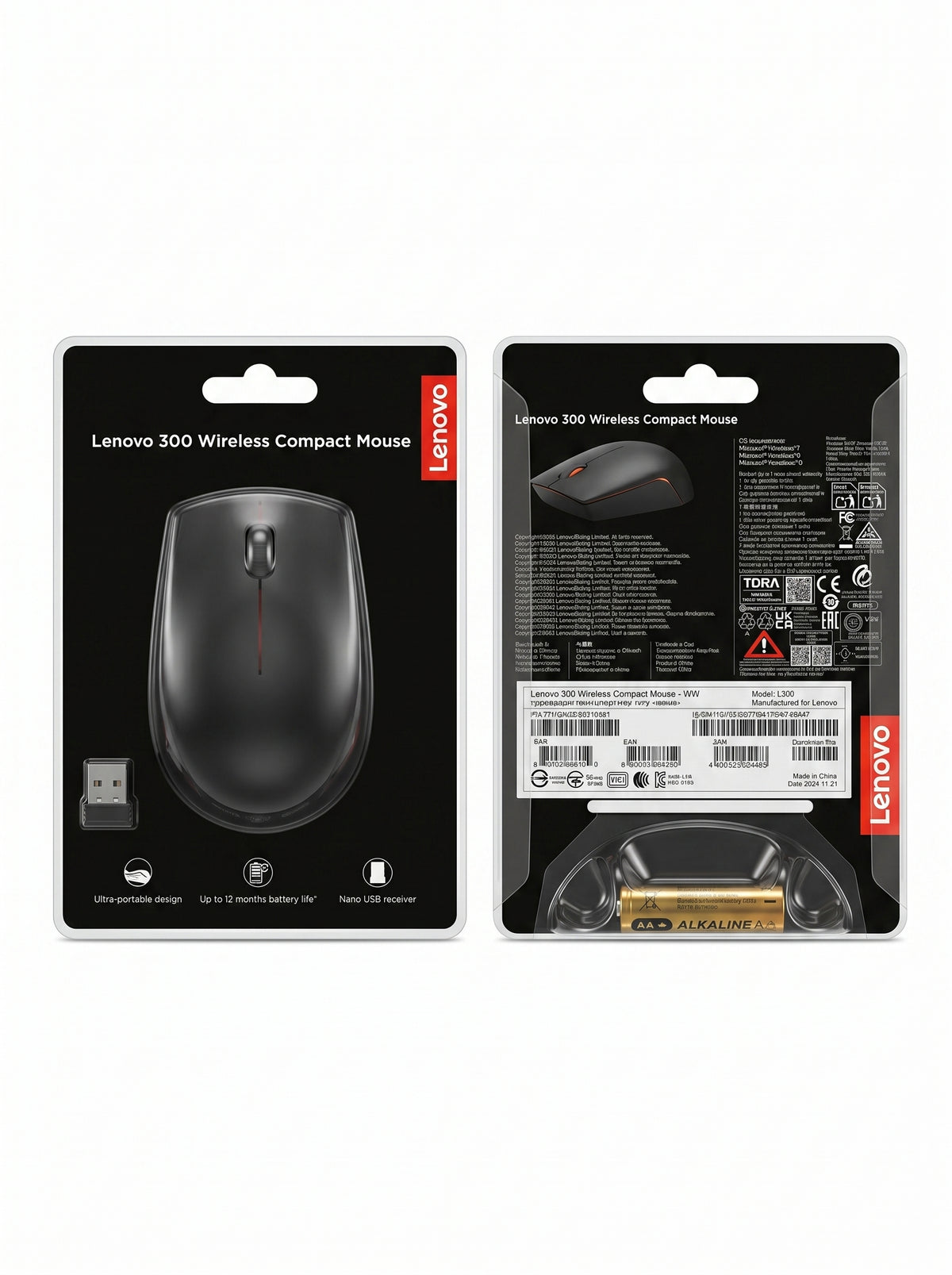 La souris sans fil 300 Wireless Compact Mouse Lenovo - Précision et Confort