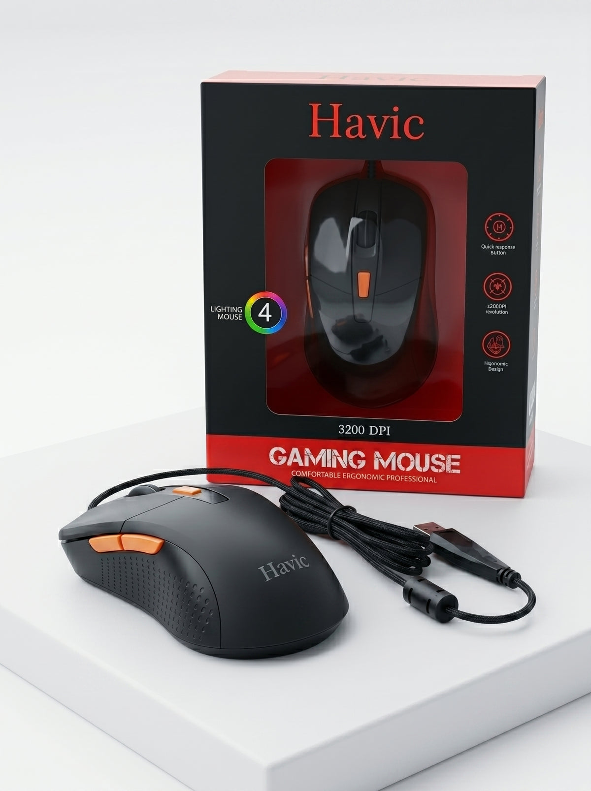 La souris gaming avec fil / havic - Haute Précision et Vitesse